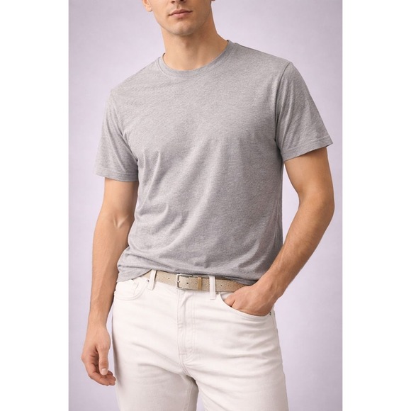 Everlane Organic Cotton Crew Uniform Heather Grey Basic T Shirt Size S - Picture 1 of 5